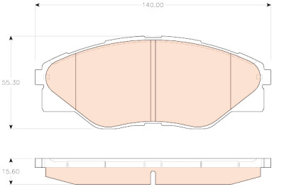 Conjunto de 4 pastilhas de freio TRW GDB3532
