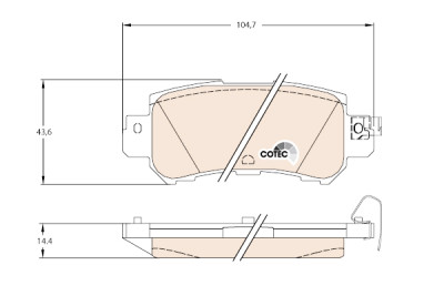 Conjunto de 4 pastilhas de freio COTEC TRW GDB3539