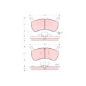 Conjunto de 4 pastilhas de freio TRW GDB354