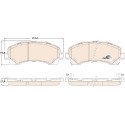Conjunto de 4 pastilhas de freio COTEC TRW GDB3545