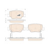 Conjunto de 4 pastilhas de freio COTEC TRW GDB3547