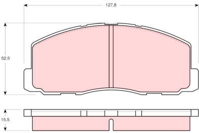 Conjunto de 4 pastilhas de freio TRW GDB355