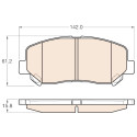 Conjunto de 4 pastilhas de freio TRW GDB3562