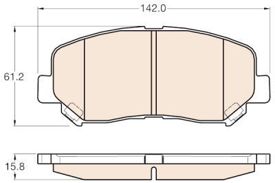 Conjunto de 4 pastilhas de freio TRW GDB3562