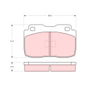 Conjunto de 4 pastilhas de freio TRW GDB359