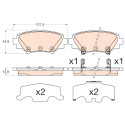 Conjunto de 4 pastilhas de freio TRW GDB3593