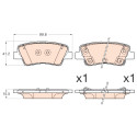 Conjunto de 4 pastilhas de freio TRW GDB3594