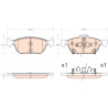 Conjunto de 4 pastilhas de freio TRW GDB3600