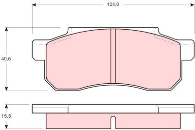 Conjunto de 4 pastilhas de freio TRW GDB361