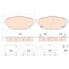 Conjunto de 4 pastilhas de freio TRW GDB3611