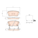 Conjunto de 4 pastilhas de freio TRW GDB3624