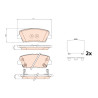 Conjunto de 4 pastilhas de freio TRW GDB3624