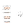 Conjunto de 4 pastilhas de freio TRW GDB3626
