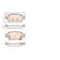 Conjunto de 4 pastilhas de freio TRW GDB3632
