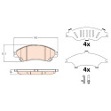 Conjunto de 4 pastilhas de freio TRW GDB3633