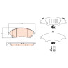 Conjunto de 4 pastilhas de freio TRW GDB3633