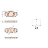 Conjunto de 4 pastilhas de freio TRW GDB3638