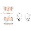 Conjunto de 4 pastilhas de freio TRW GDB3642
