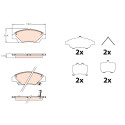 Conjunto de 4 pastilhas de freio TRW GDB3643