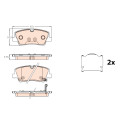 Conjunto de 4 pastilhas de freio TRW GDB3646