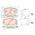 Conjunto de 4 pastilhas de freio TRW GDB3647