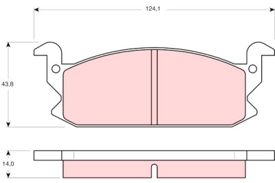 Conjunto de 4 pastilhas de freio TRW GDB366