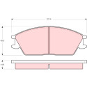 Conjunto de 4 pastilhas de freio TRW GDB373