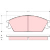 Conjunto de 4 pastilhas de freio TRW GDB373