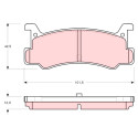 Conjunto de 4 pastilhas de freio TRW GDB375