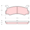 Conjunto de 4 pastilhas de freio TRW GDB375