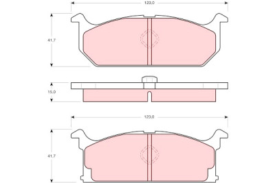 Conjunto de 4 pastilhas de freio TRW GDB382