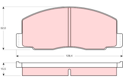Conjunto de 4 pastilhas de freio TRW GDB388