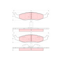 Conjunto de 4 pastilhas de freio TRW GDB4006