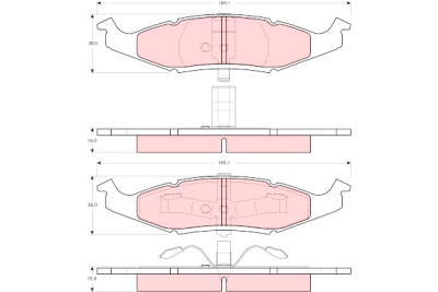 Conjunto de 4 pastilhas de freio TRW GDB4006