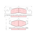 Conjunto de 4 pastilhas de freio TRW GDB4007