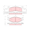 Conjunto de 4 pastilhas de freio TRW GDB4007
