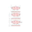 Conjunto de 4 pastilhas de freio TRW GDB4008