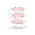 Conjunto de 4 pastilhas de freio TRW GDB4011