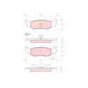 Conjunto de 4 pastilhas de freio TRW GDB4012