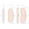 Conjunto de 4 pastilhas de freio TRW GDB4091