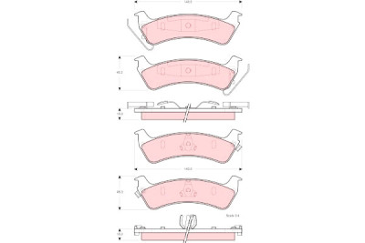 Conjunto de 4 pastilhas de freio TRW GDB4124
