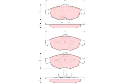 Conjunto de 4 pastilhas de freio TRW GDB4125