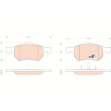 Conjunto de 4 pastilhas de freio COTEC TRW GDB4128
