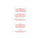 Conjunto de 4 pastilhas de freio COTEC TRW GDB4137