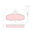 Conjunto de 4 pastilhas de freio TRW GDB440