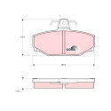 Conjunto de 4 pastilhas de freio COTEC TRW GDB442