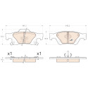 Conjunto de 4 pastilhas de freio COTEC TRW GDB4448
