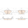 Conjunto de 4 pastilhas de freio COTEC TRW GDB4448