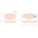 Conjunto de 4 pastilhas de freio COTEC TRW GDB454
