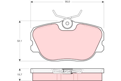 Conjunto de 4 pastilhas de freio TRW GDB493